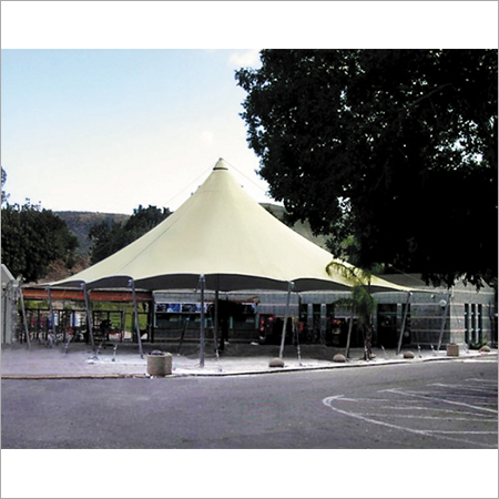 Tensile Structure - Pvc Coated Polyester, Customizable Dimensions, White Color | Uv Absorbing, Fire Rated Class A, Professional Installation, 5-year Warranty