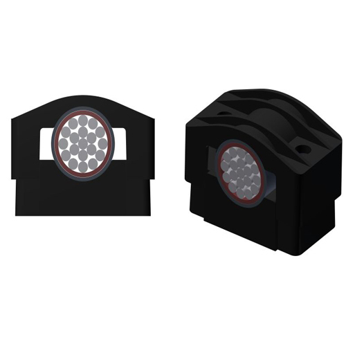 Cable Clamp - GRP, 15 mm Hole Diameter, Black Color, for Pipe Fitting and Electrical Industry | Square Shape, Weight 250-500 Grams