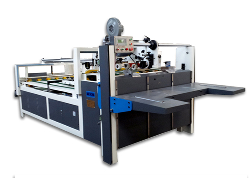 Semi Automatic Corrugated Box Folder Gluer - Max Size 2460mm | Electric Drive, PLC Control, Easy Operation, Customized Dimensions, For Cardboard Material