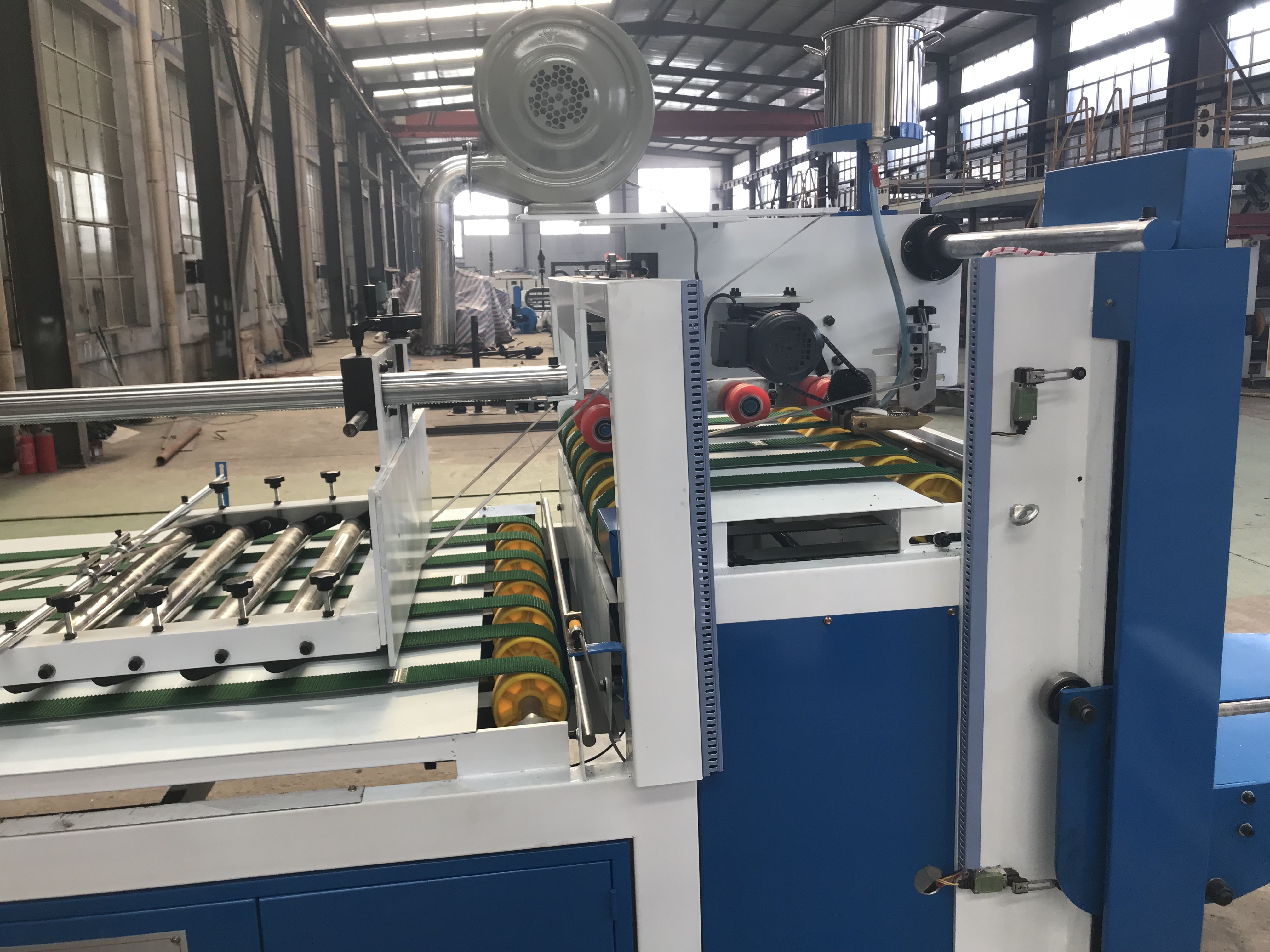 Semi Automatic Corrugated Box Folder Gluer - Max Size 2460mm | Electric Drive, Plc Control, Easy Operation, Customized Dimensions, For Cardboard Material