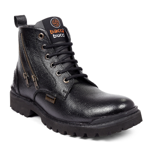 Men's Boots - Leather, Size 6-10 | Medium Heel, Semi Round Toe, Dry Clean, All-Season (Rainy, Spring, Summer, Winter)