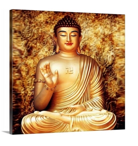 Colorful Buddha Square Painting