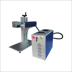 Grey And Blue Mini Fiber Laser Marking Machine