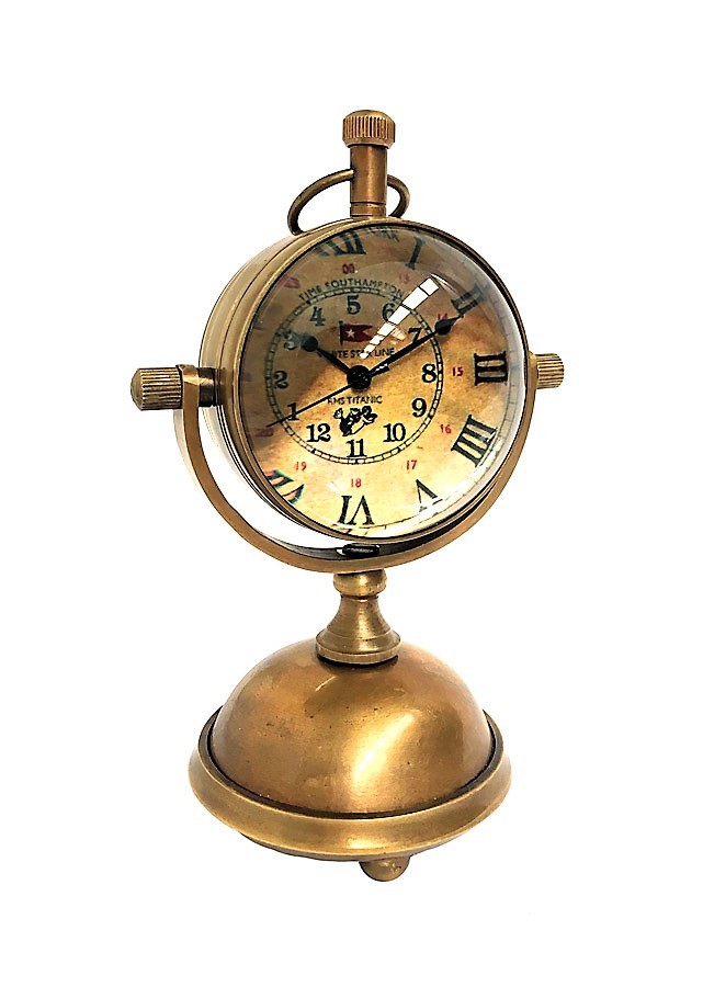Platinum Table Clock A Brass Stand