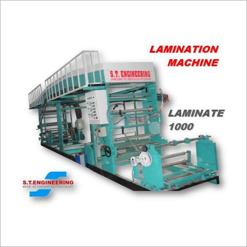 Solvent Based Lamination Machine - Steel Material, Automatic Operation, Green Color, PLC Control | High Performance, Lower Energy Consumption, 1 Year Warranty