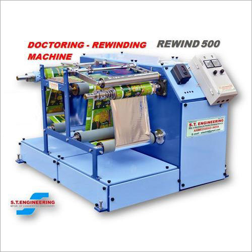 Light Blue Doctoring Rewinding Machine