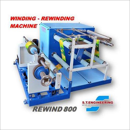 Blue Heavy Duty Winding Rewinding Machine