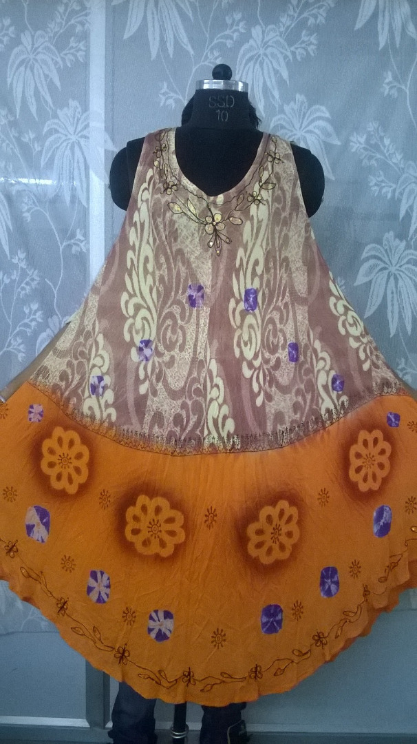 Umbrella Dresses - Rayon Maxi Dress 60-72 Inch Length , Smooth Color, Laces Closure, Printed Pattern, Free Size, Perfect For Rainy And Spring-summer Wear