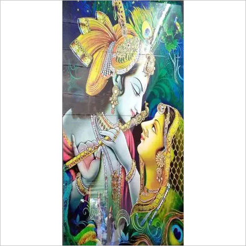 Multi Color Radha Krishan Ji Night Vision Tiles