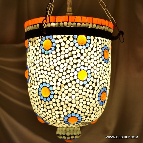 पीला और बहुरंगा आधुनिक घर की सजावट मोज़ेक वॉल हैंगिंग