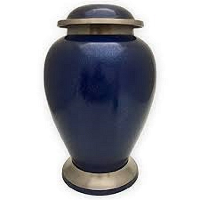 Green Iridescent Cremation Urn With Shamrock Design