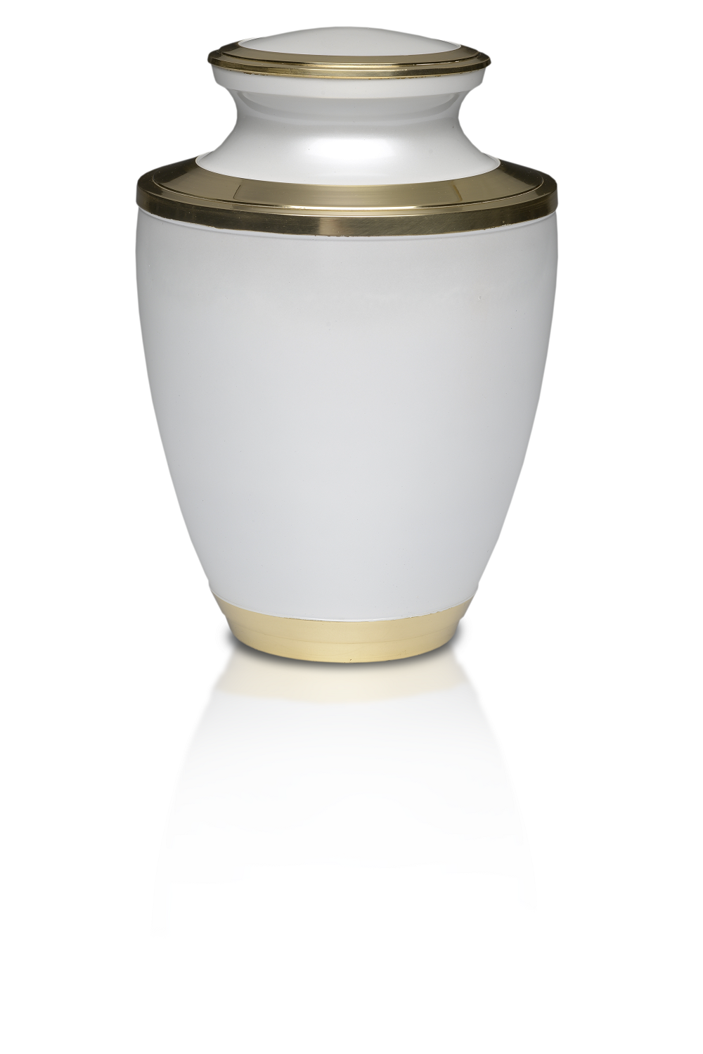 Gold Mother Of Pearl Cremation Urn In Golden Brass