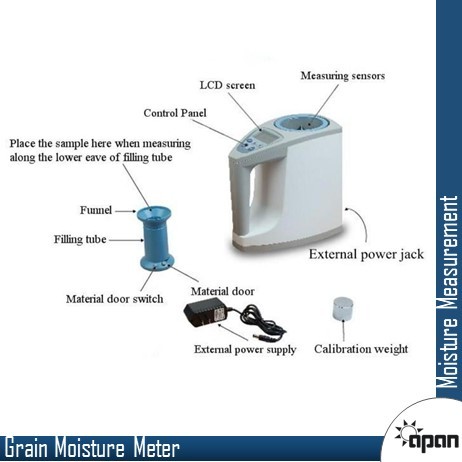 Grain Moisture Meter - 36 X 43 X 24 Cm Dimensions, 3.8 Kg Weight | Automatic Temperature Compensation, 20 Species Calibration, Volume-weight Conversion Display