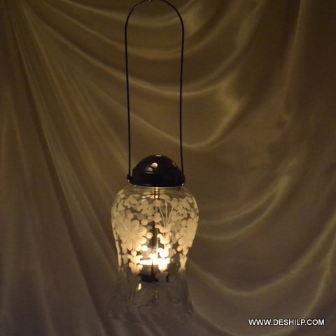 Transparent Silver Glass Wall Hanging For Home Decor