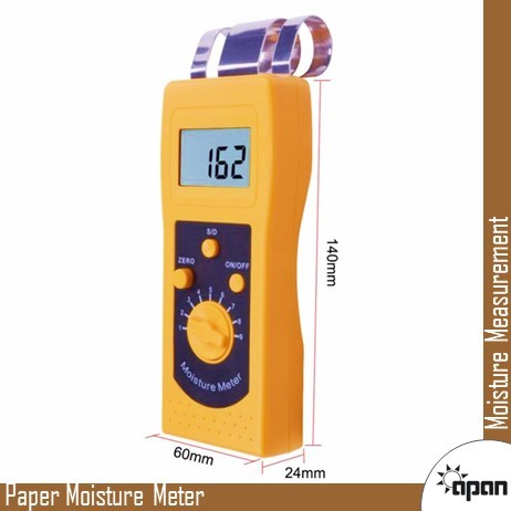 Paper Moisture Meter - 160mm X 60mm X 25mm Dimensions 0.00-2.00% (D) & 0.0-98.0% (S) Measuring Range Digital Display With Backlight Lightweight And Portable Design For Field Testing