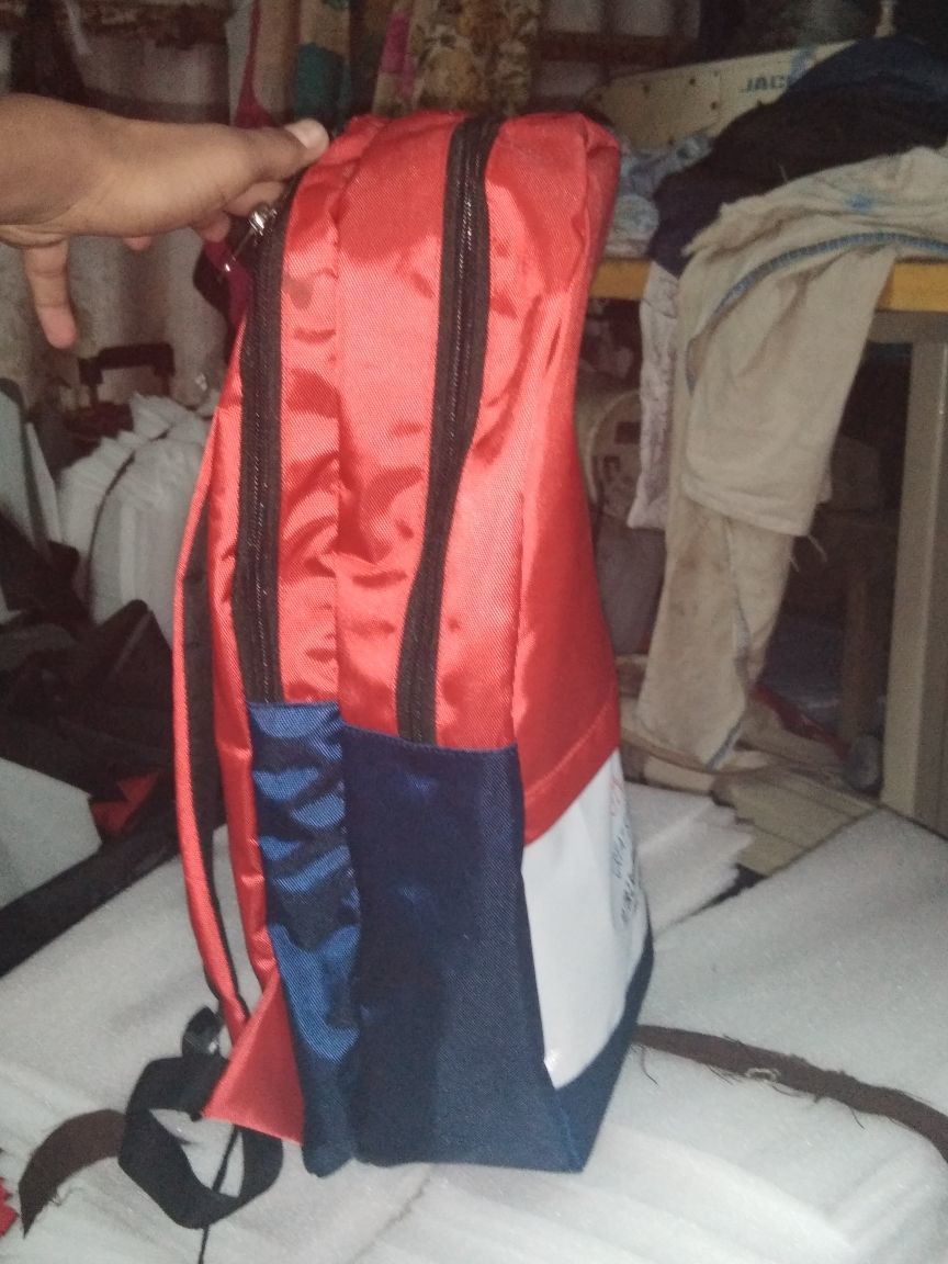 Trendy School Bags - Polyester Material, 18 X 12 X 6 Inches, Red Color - 25 Liters Capacity, Adjustable Straps, Zipper Closure, Lightweight Design