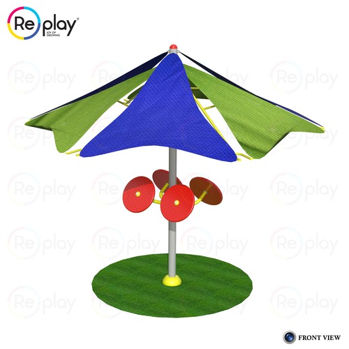 Steel And Rope Palm Wheel With Canopy