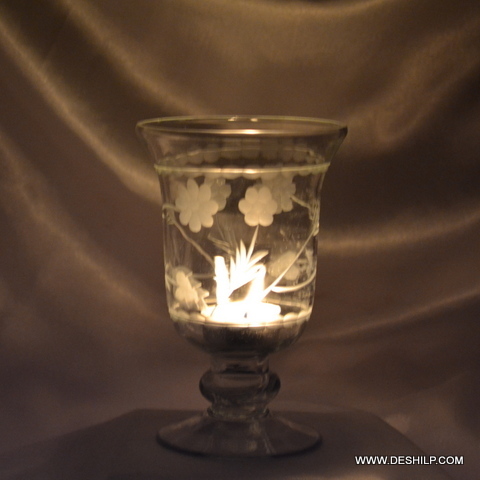 Modern Arts Glass Hurricane Candle Holder