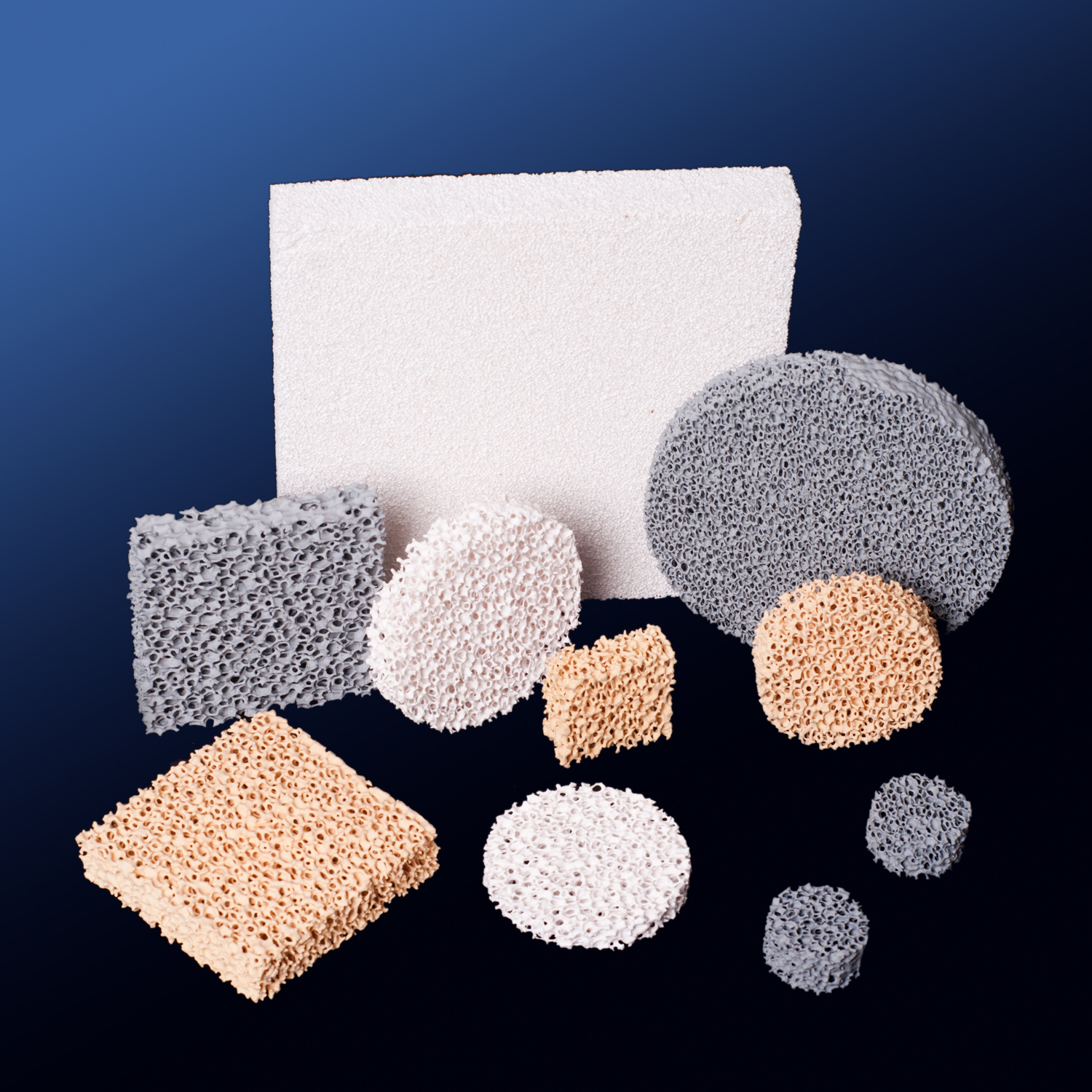 Ceramic Foam Filter Al2o3 Sic Zro2 For Foundry Casting Diameter: 100 Millimeter (Mm)