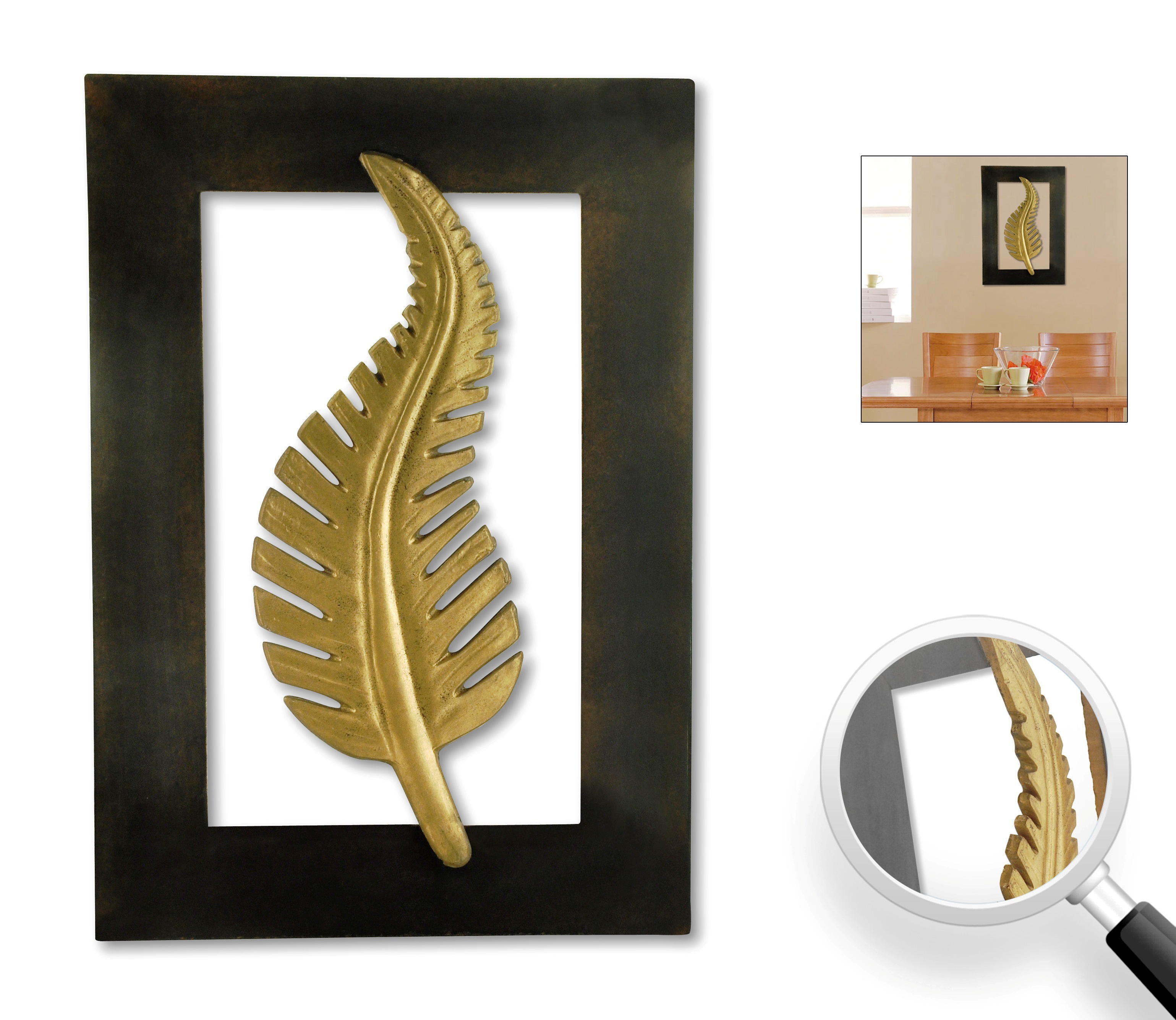 Light Weight Flower - Light Weight Material, 12x12 Size, Gold Color | Decorative Wall Hanging For Elegant Home Decor