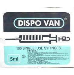 5ml Dispo Van Syringe - Plastic, 13x12x13 cm, White and Green | Luer Mount Type, Non-Toxic Polypropylene, Manual Use for Hospital and Lab