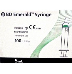 White Bd Emerald Blister 5Ml Syringes