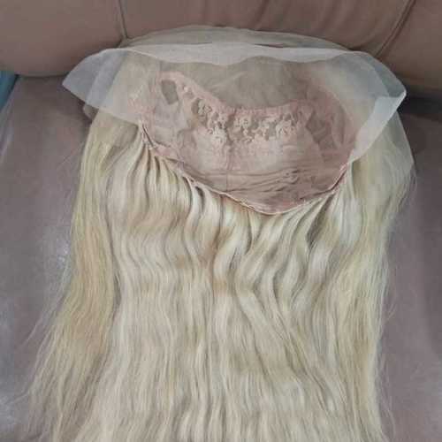 Front Lace Wig - 18 Inches, Medium Density Wavy Texture | Natural Color Human Hair, Full Lace Design