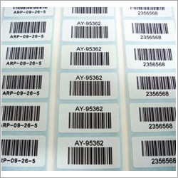 Printed Barcode Sticker - Paper, 1x2 Inches Rectangle , White Permanent Adhesive with 300 DPI Print Resolution and UPC-A Barcode Type