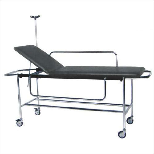Patient Stretcher Trolley - Stainless Steel Frame, 1900mm x 600mm x 850mm | Durable Wheels, Adjustable Backrest, IV Stand Attachment