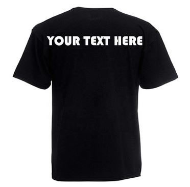 Black Round Neck Custom T-shirt --------- Rs 70/ Piece