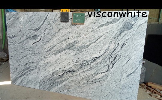 Viscon White Granite - Gangsaw And Cutter Slabs, Polished Finish, Thickness 18mm To 200mm, Available In Antique, Flamed & Brushed