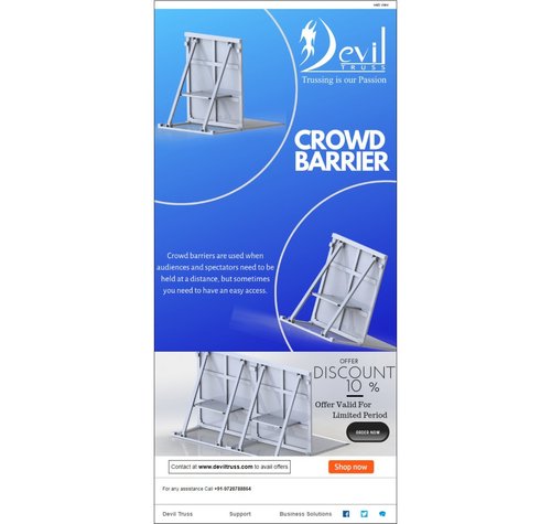 Crowd Barriers Application: For Industrial