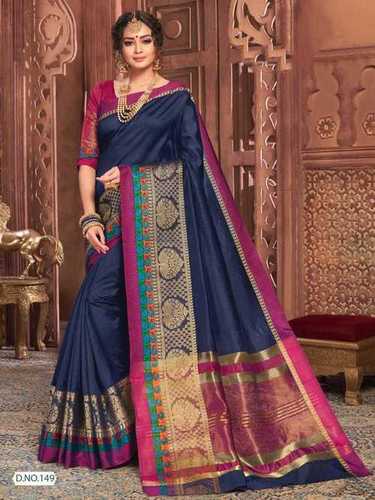 Woven Designer Cotton Silk Saree Partywear Saree at Best Price in Surat Rv Designers