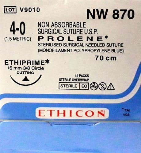 Ethicon - Prolene(Polypropylene) (Nw870) - Color: White