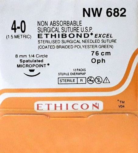 Ethicon Ethibond Excel (Polybutylate Coated Braided Polyester) (Nw682) Grade: Medical