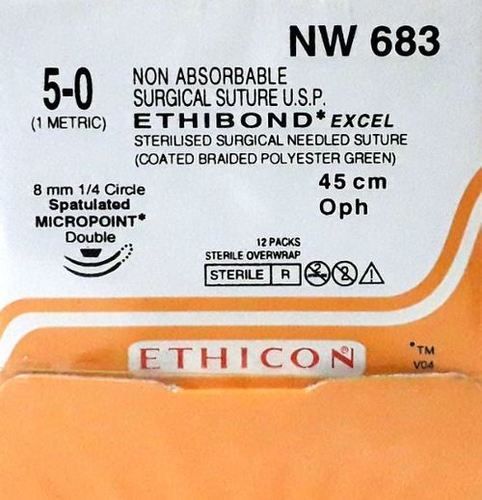 Ethicon Ethibond Excel (Polybutylate Coated Braided Polyester) (Nw683) Grade: Medical