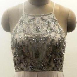 Indian Halter Neck Beaded Party Were Gown