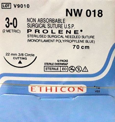 Ethicon Prolene(Polypropylene) Suture (Nw018) Grade: Medical