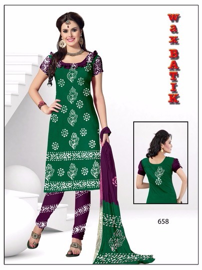 Cotton Computer Work With Bandhej Salwar And Dupatta Material