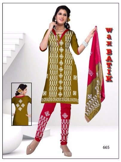Cotton Computer Work With Bandhej Salwar And Dupatta Material