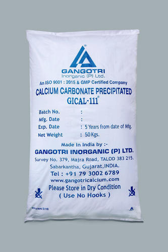 Precipitated Calcium Carbonate - Technical Grade White Powder, 95% Purity | Superior Performance, Impeccable Shelf Life, Commendable Composition