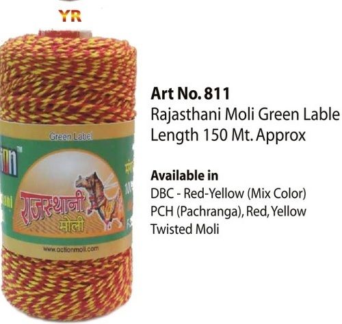 Red Rajasthani Moli Green Lable