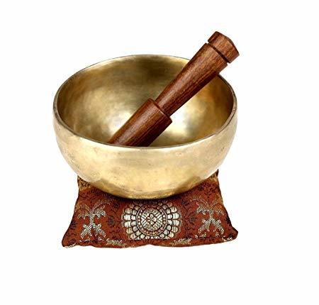 Brass Religious Handmade Singing Bowl Buddhist Bell For Meditation And Healing