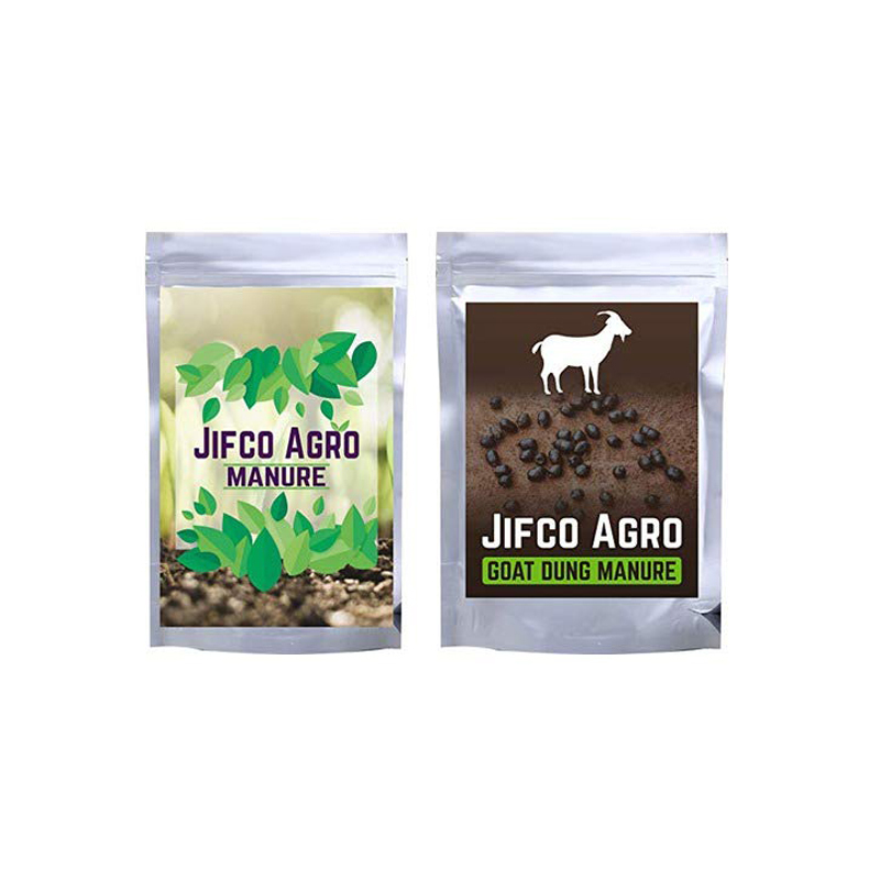 फूलों वाले पौधों के लिए ड्यूकेंट इंडिया बकरी का गोबर और सामान्य खाद का कॉम्बो (प्रत्येक 1 किलो)