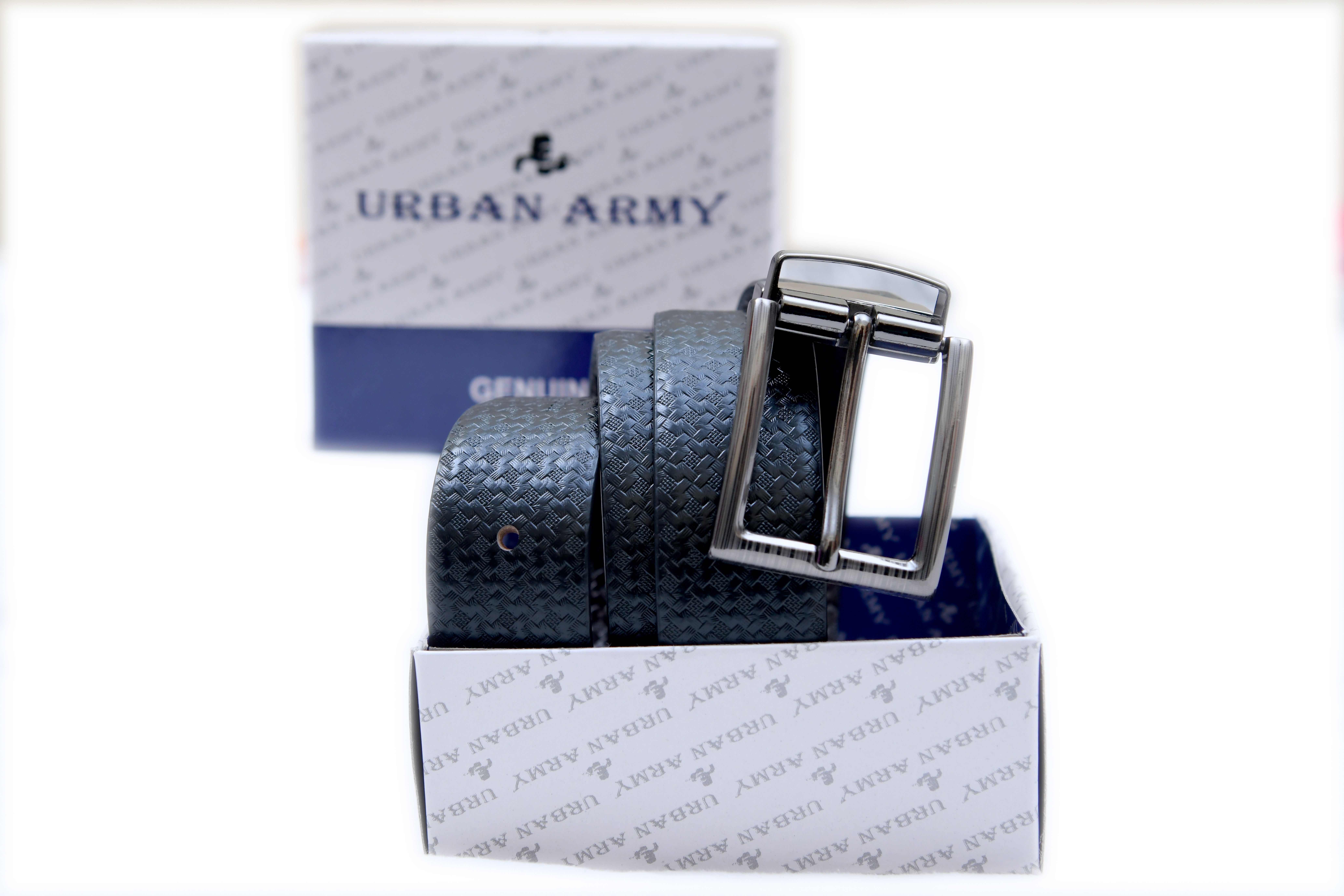 Urban Army Formal Belt - Vegan Leather, 40 Inch, 35 Mm Width, Black Shade | Reversible Design, Ideal Gift Box Packaging, Perfect For Casual And Formal Wear