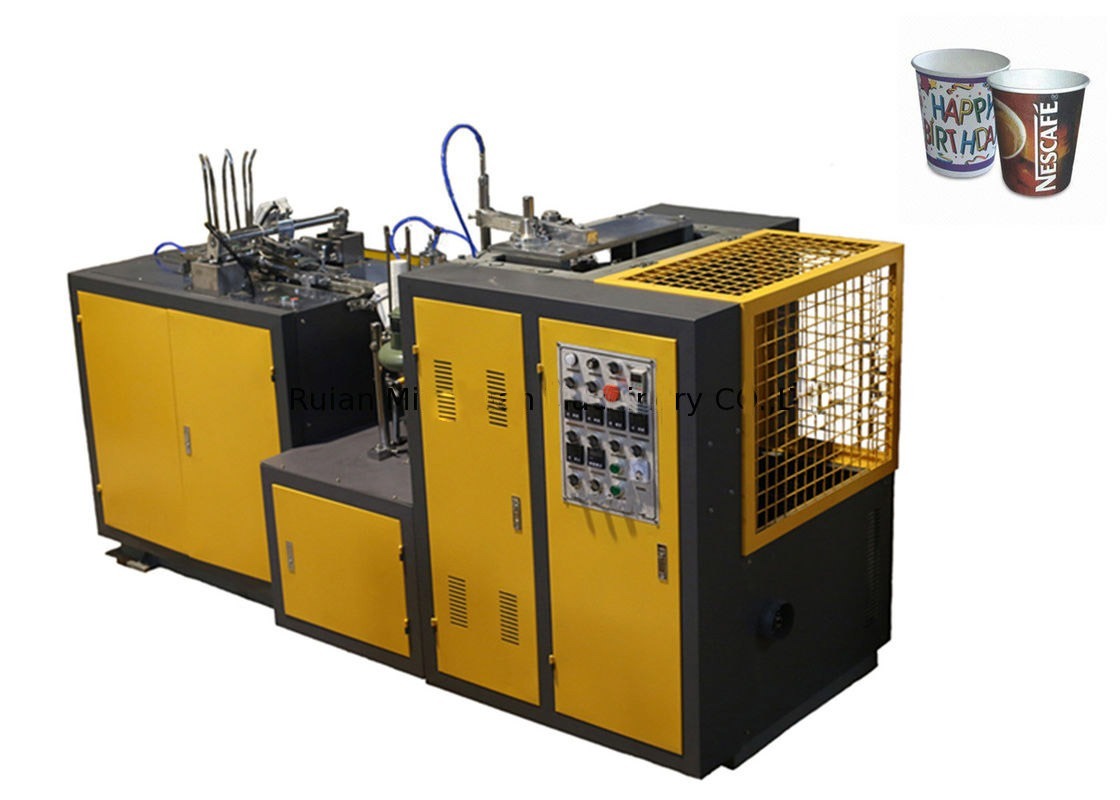 Yellow And Black Fully Automatic Paper Cup Making Machine