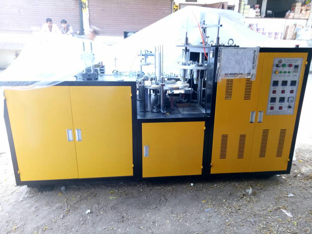 Yellow And Black Fully Automatic Paper Cup Making Machine