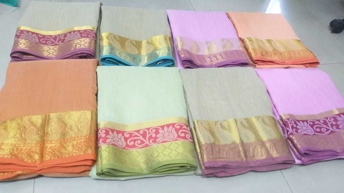 Cotton Saree - Customized Size, Plain Pattern With Zari Border And Chit Pallu | Best Quality Ethnic Wear, Ideal For Casual Occasions