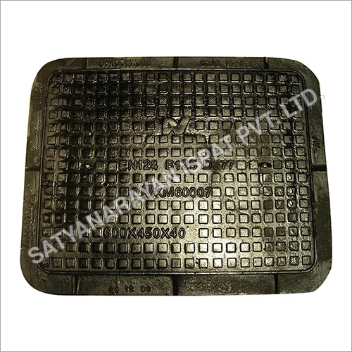Heavy Duty Manhole Cover - Cast Iron, 10-30 kg | Square Shape, Rust-Resistant Coating, No Lock Feature