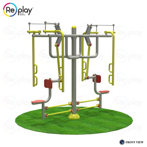PEC DEC - B Class Steel Open Air Gym System 8.1x3.7x7.5 Ft | Max User Weight 110 Kg, Suitable for Ages 18 to 65
